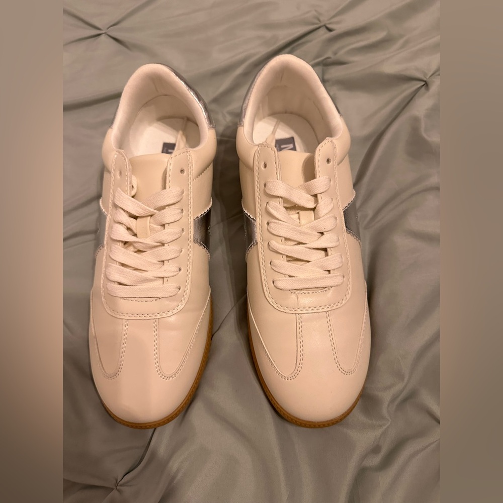 Cream and Silver Sneakers
